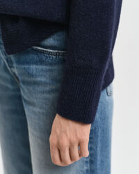 Wool Cashmere Blend Crew Neck Sweater