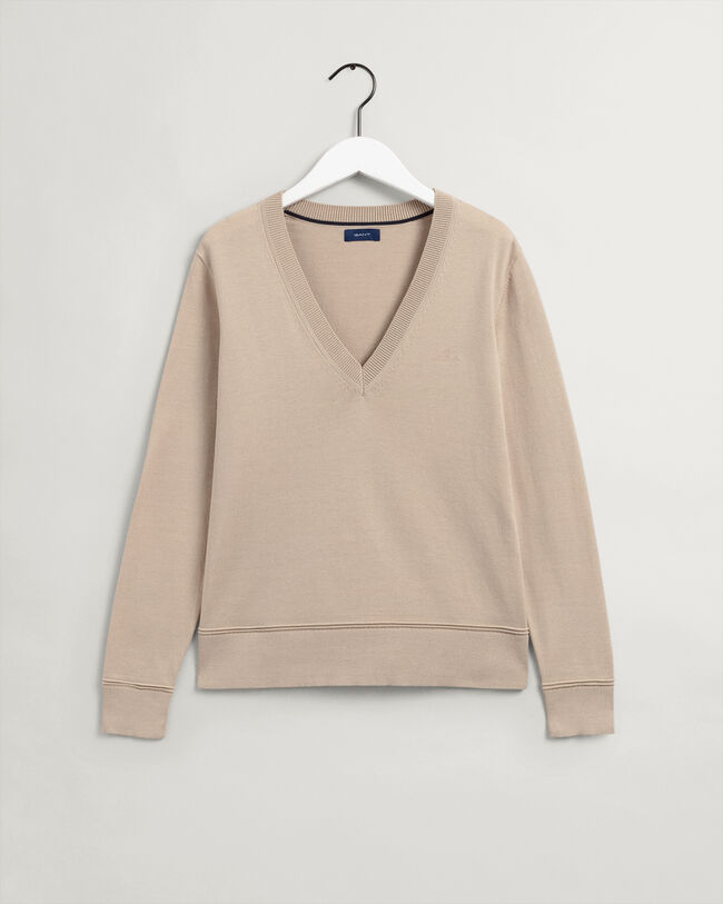 Light Cotton V-Neck Sweater