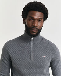 Micro Textured Half-Zip Sweater