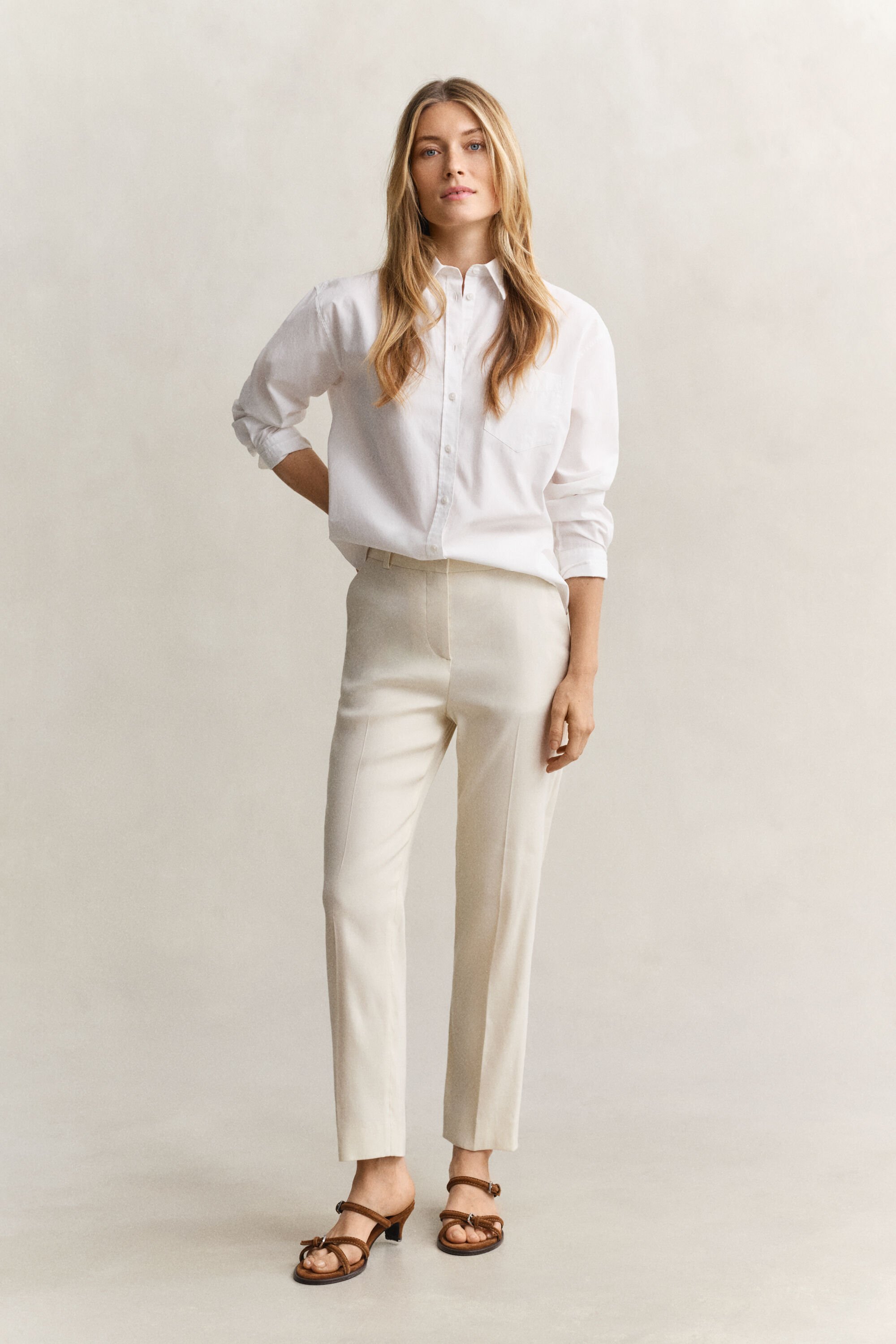 Tailored Linen Stretch Pants