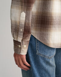 Regular Fit Shadow Check Flannel Shirt