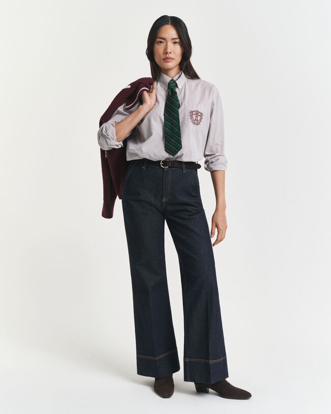 Wide Flared Tailored Jeans