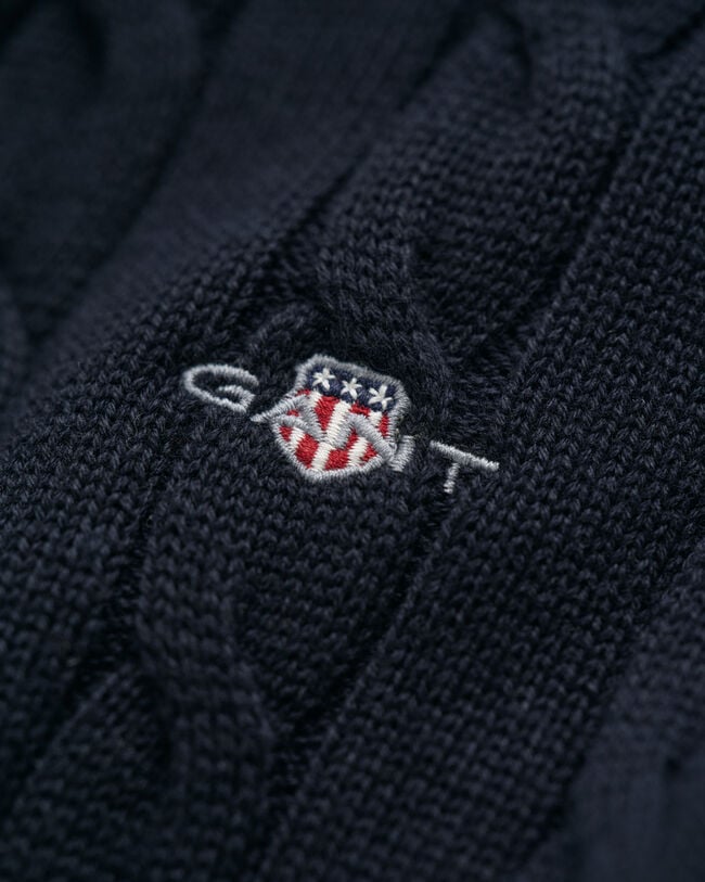 Teens Cotton Cable Knit Half-Zip Sweater