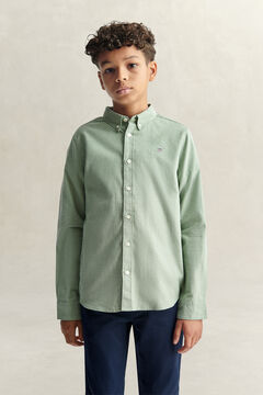 Teen Boys Shield Oxford Shirt — DARK MOSS GREEN 5