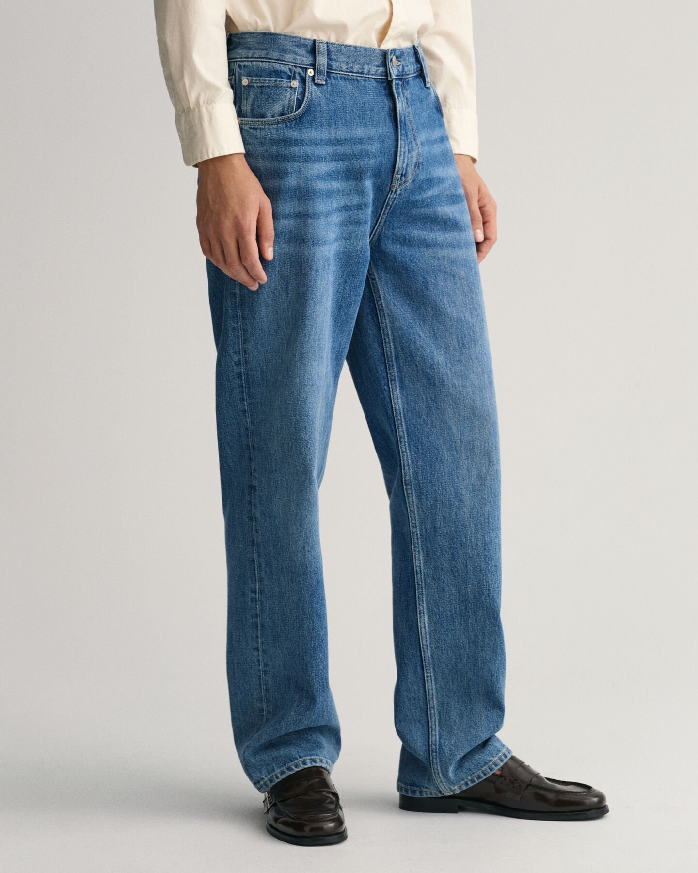 Relaxed Fit Stone Washed Jeans