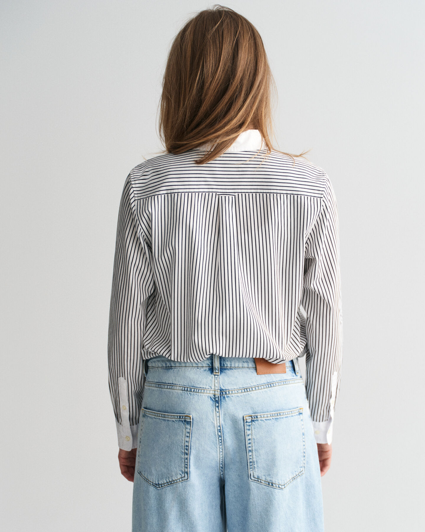 Regular Fit Contrast Collar Striped Shirt
