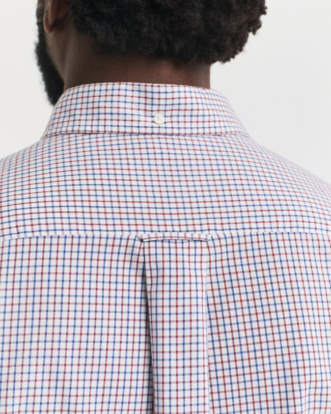 Regular Fit Micro Checked Classic Poplin Shirt