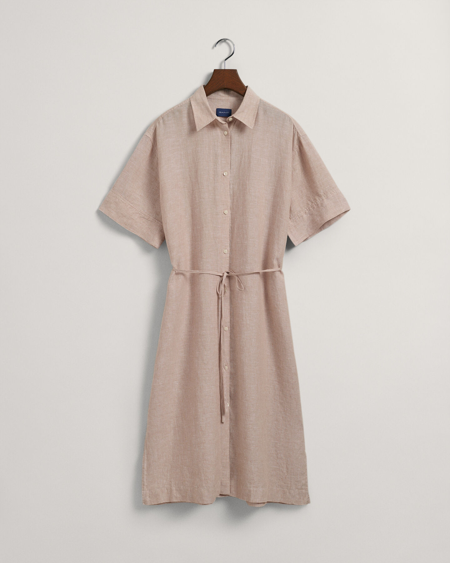 Linen Short Sleeve Shirt Dress