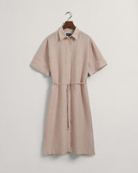 Linen Short Sleeve Shirt Dress