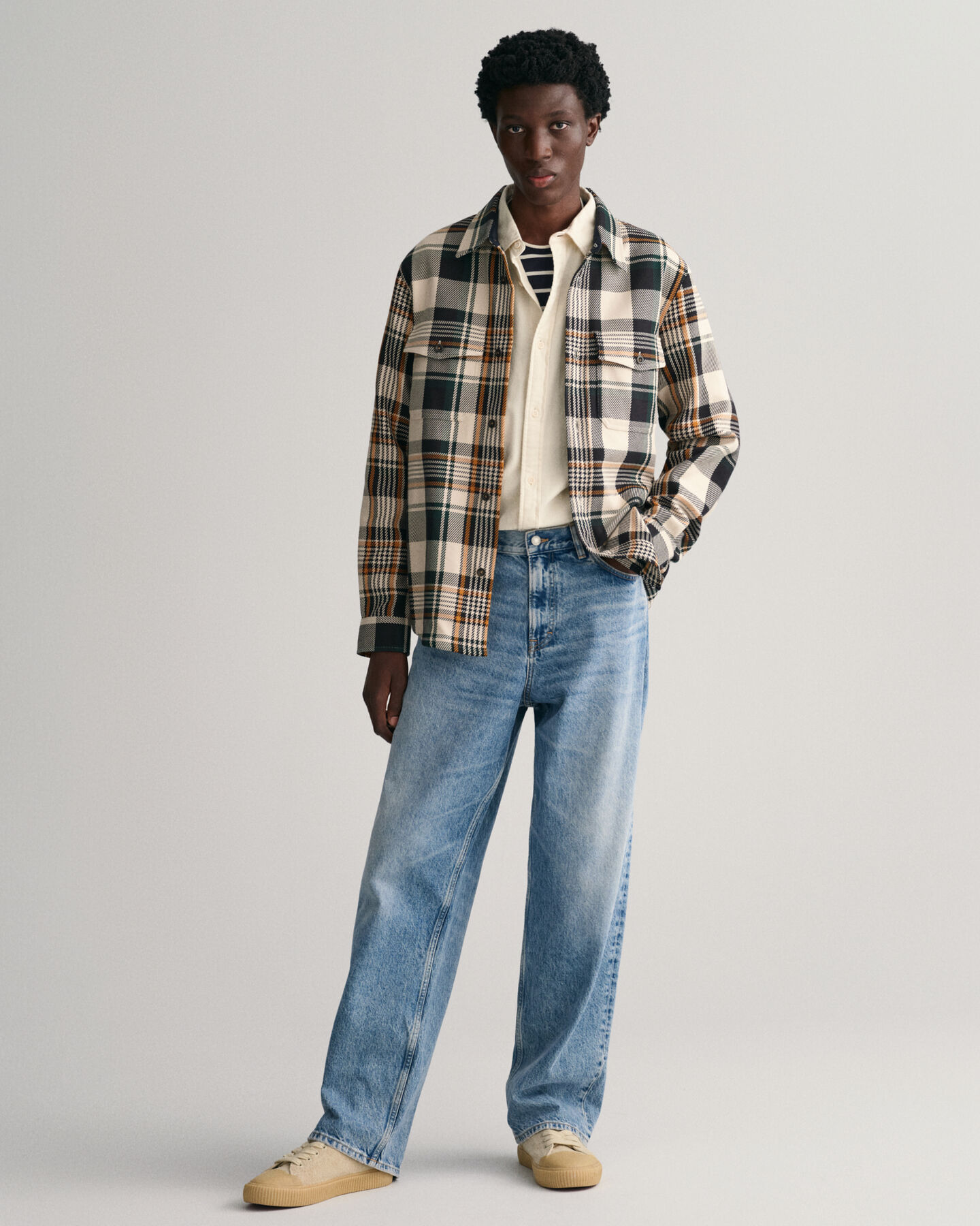 Checked Heavy Twill Overshirt