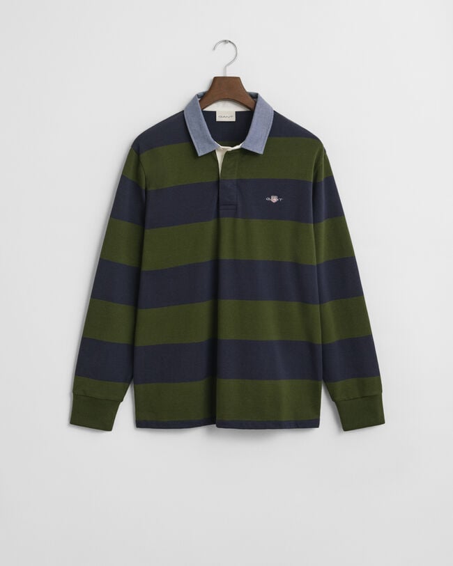 Chambray Collar Striped Heavy Rugger