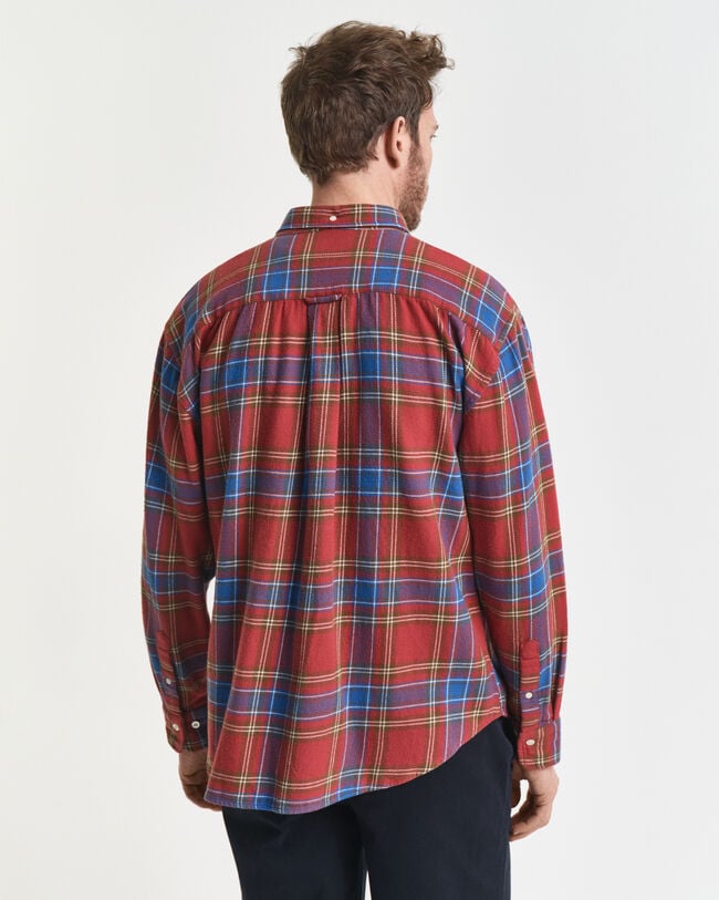 Relaxed Fit Checked Twill Shirt