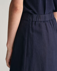 Linen Blend Midi Skirt