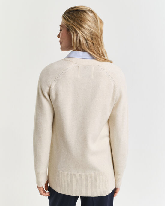Wool Cashmere Blend Cardigan