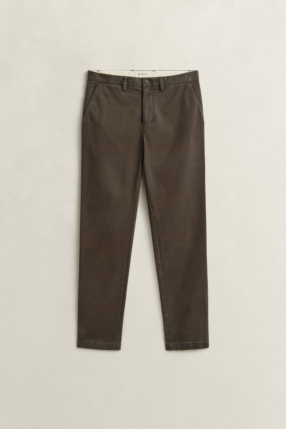 Slim Fit Comfort Chinos — SHADOW BROWN
