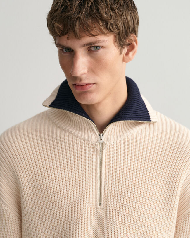 Rib Half-Zip Sweater