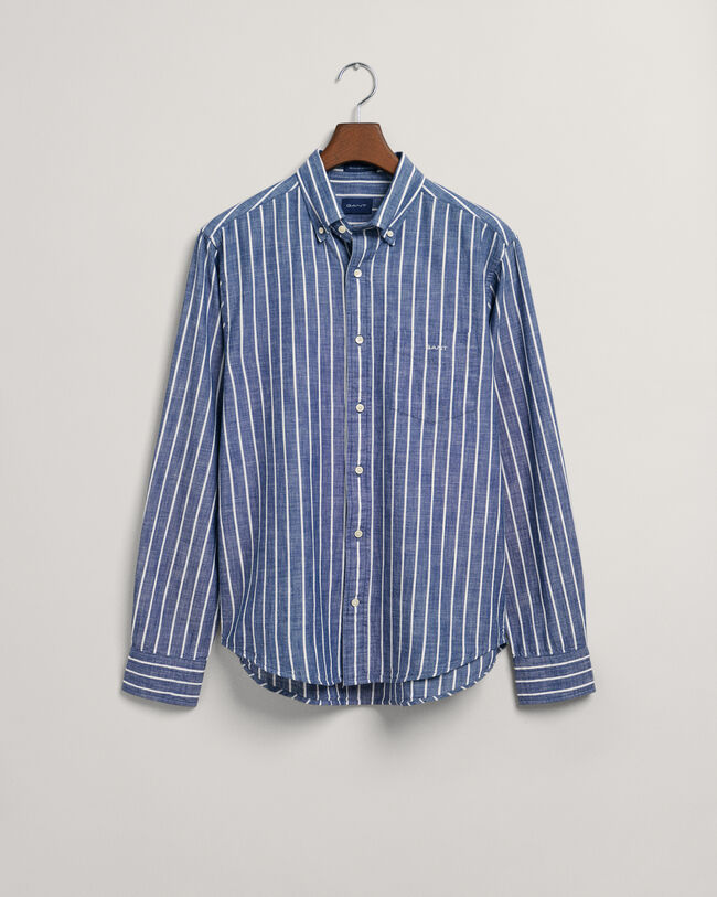 Regular Fit Stripe Chambray Shirt