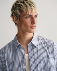 Oversized Striped Poplin Shirt