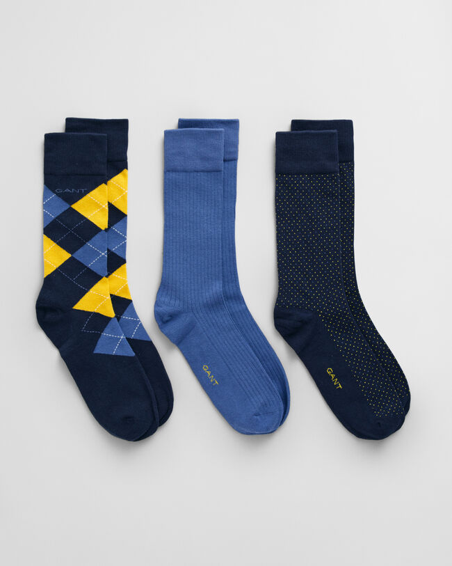 3-Pack Argyle Socks Gift Box