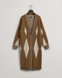 Argyle Long Cardigan
