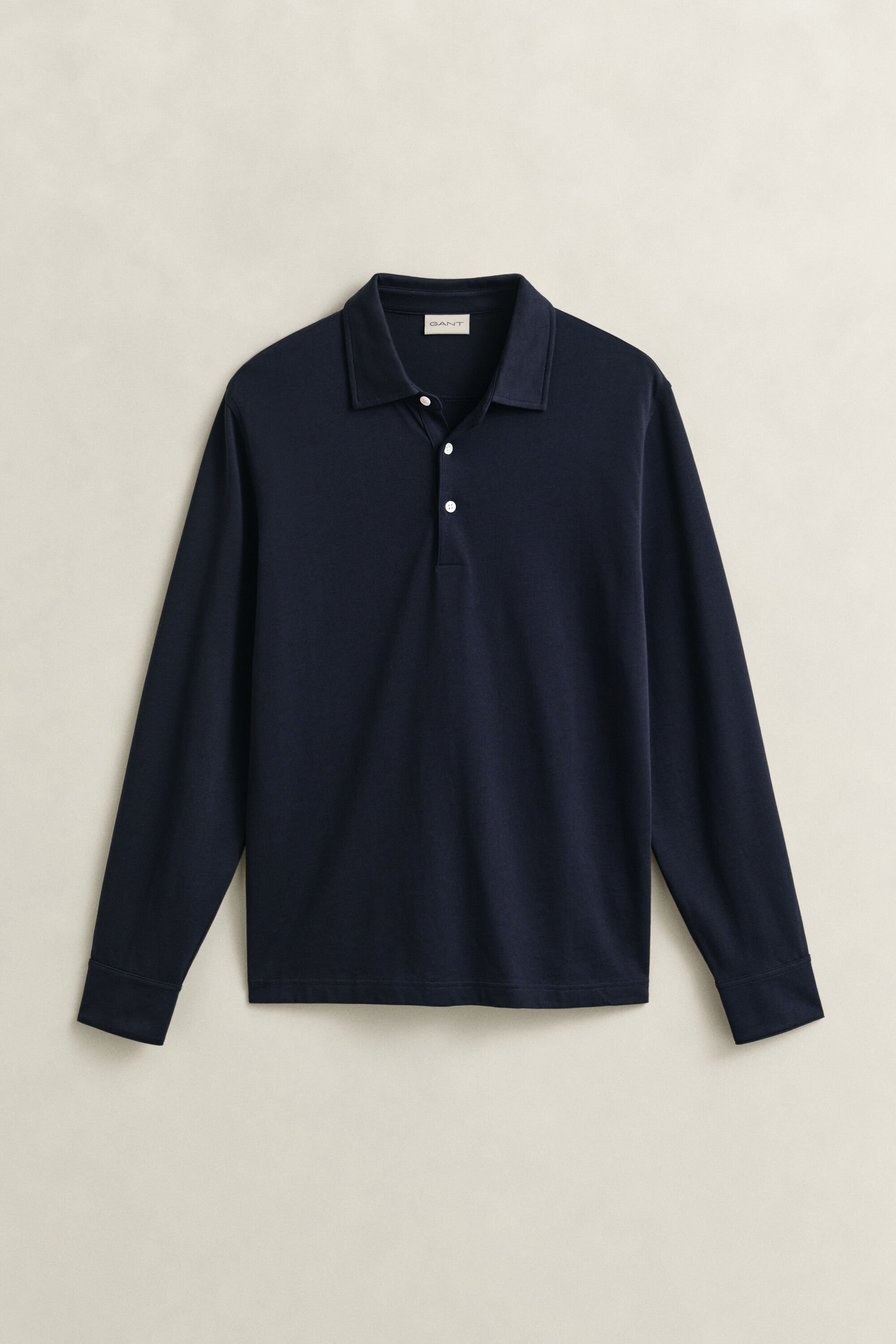 Pima Cotton Long Sleeve Polo Shirt