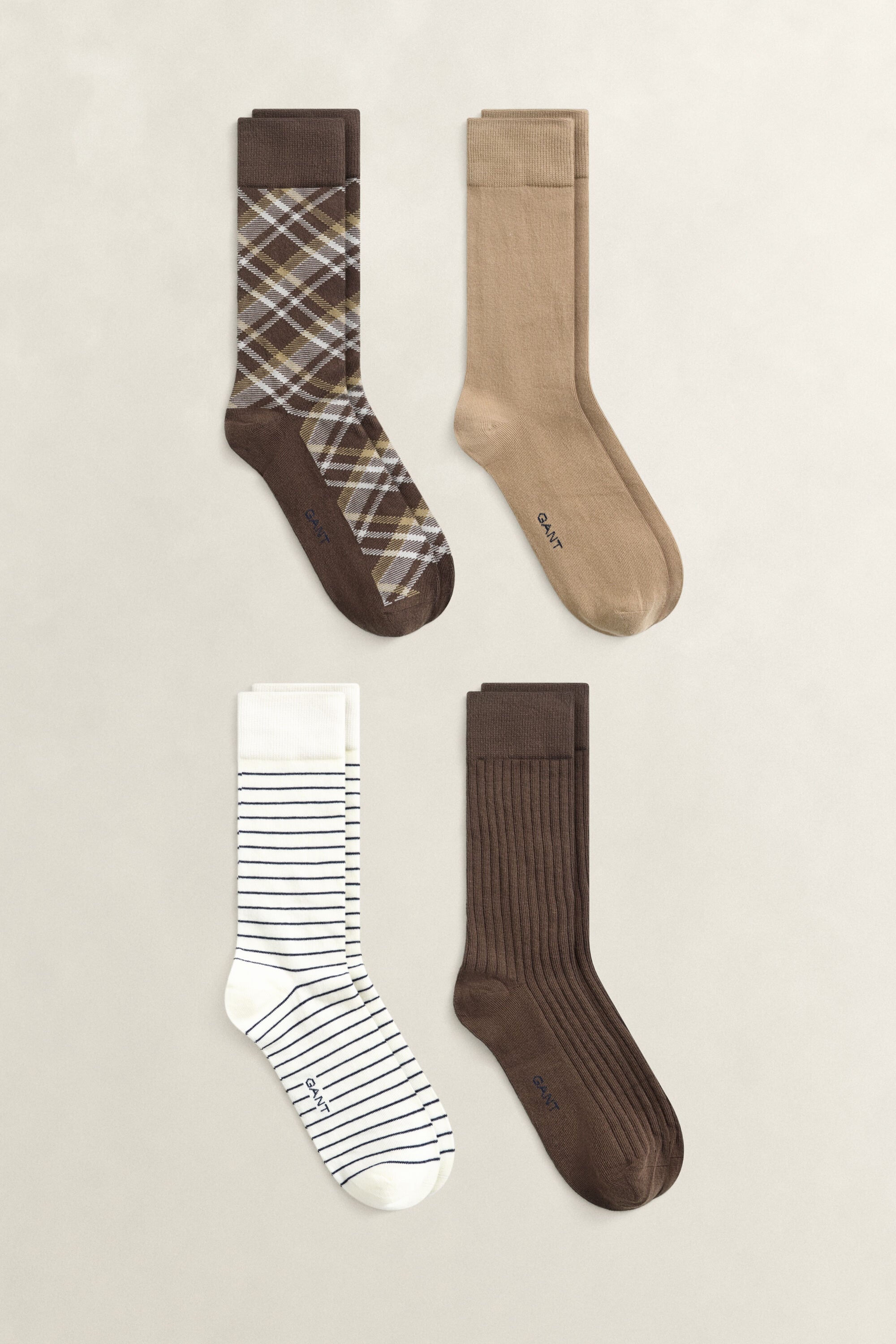 4-Pack Checked Socks Gift Box