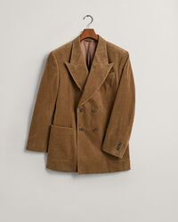 Double-Breasted Corduroy Suit Blazer