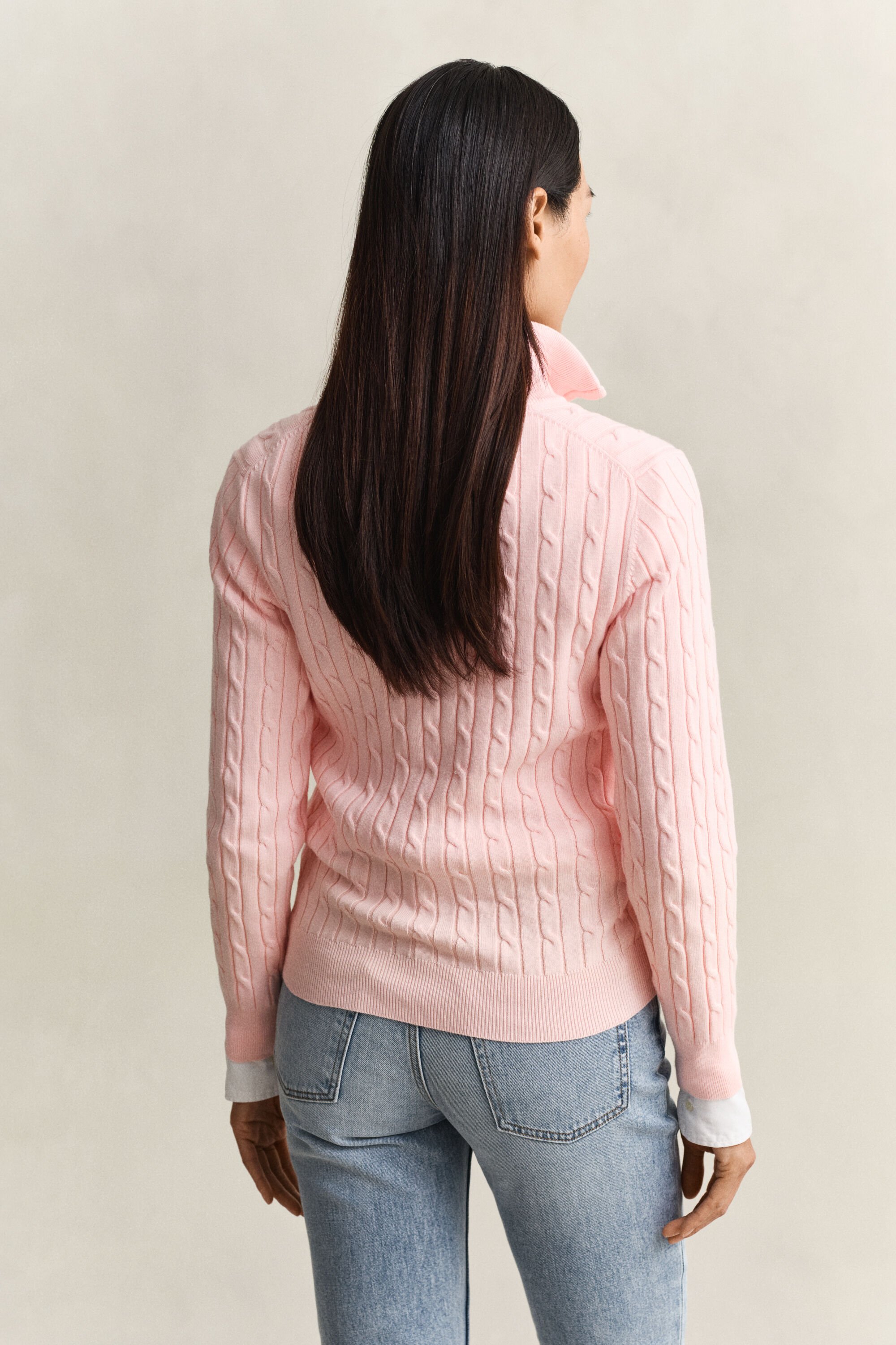 Cable Knit Half-Zip Sweater