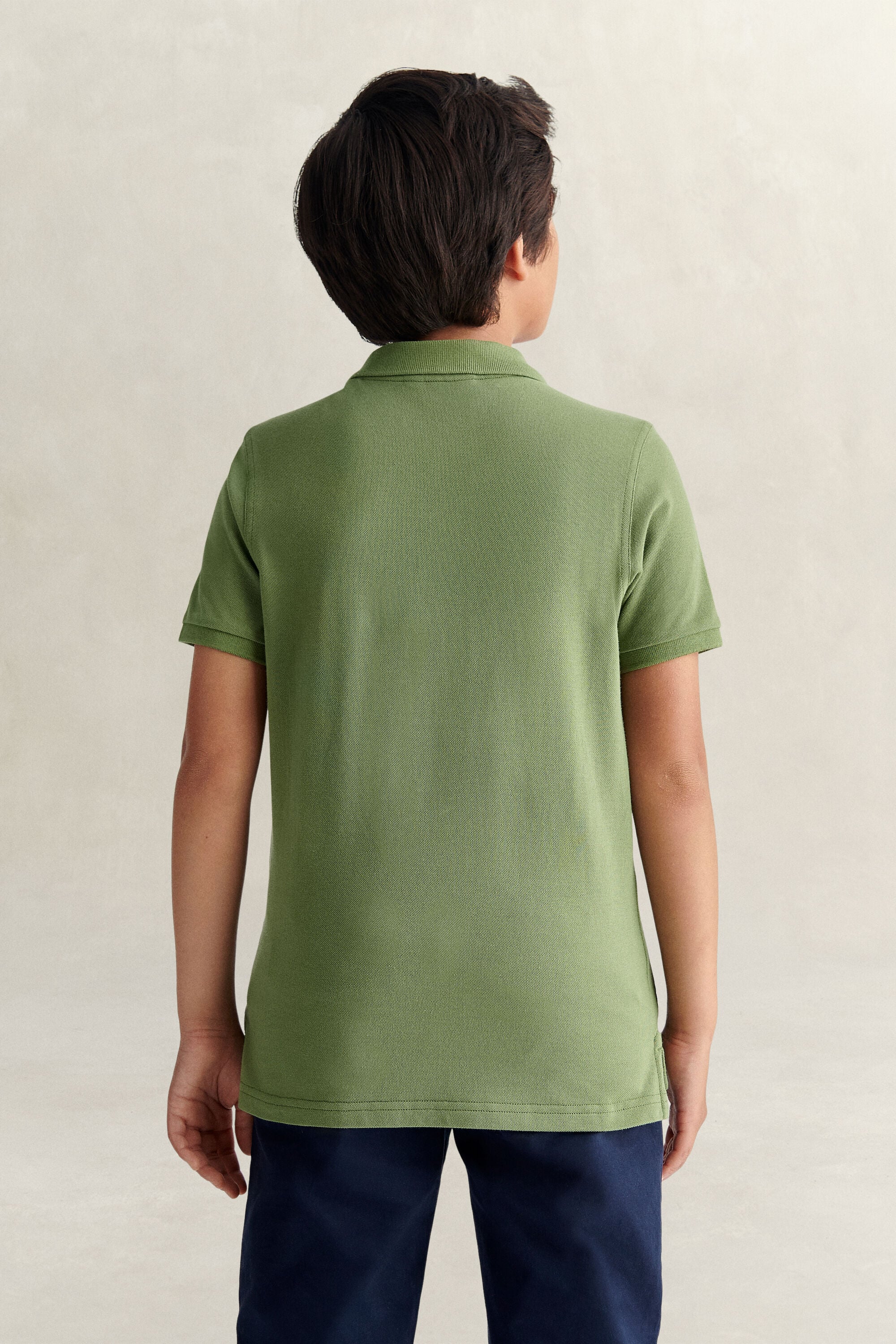 Teens Shield Polo Shirt — HERB GREEN