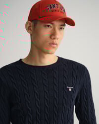 Cotton Cable Crew Neck Sweater