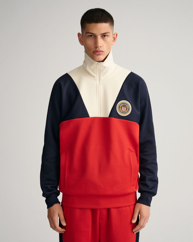 Crest Shield Tracksuit Half-Zip Sweater