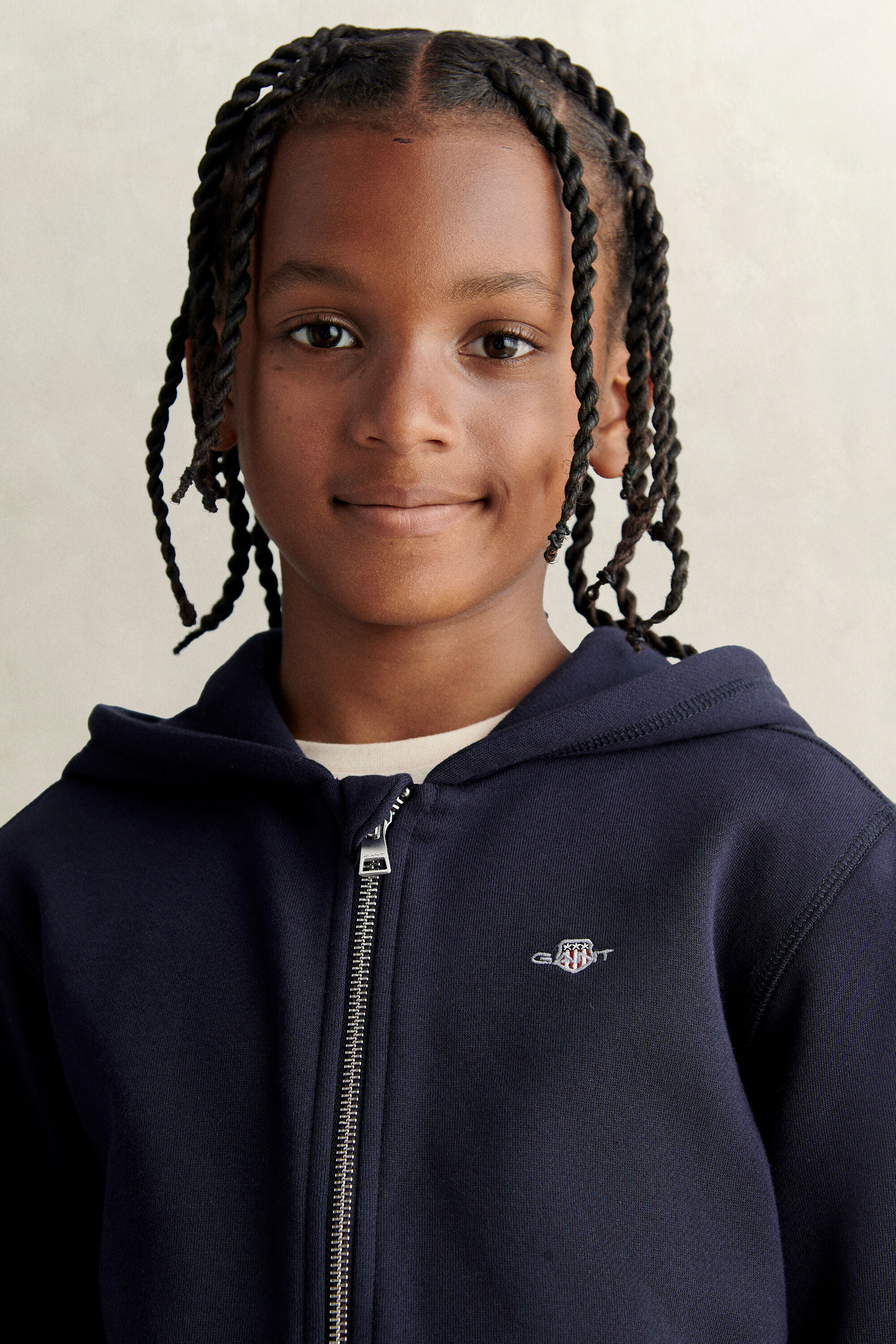 Teens Shield Zip Hoodie — EVENING BLUE