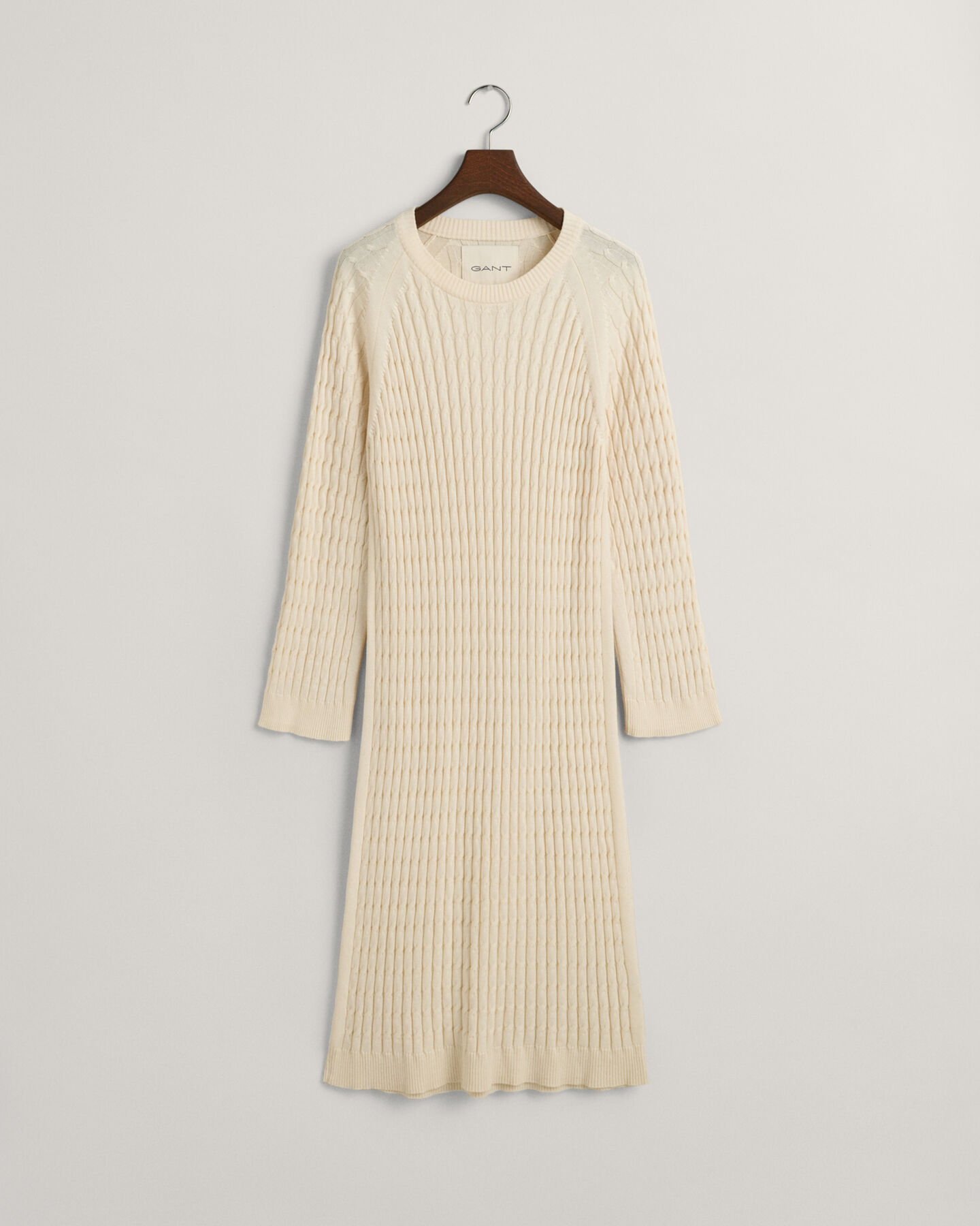 Cable Knit Crew Neck Dress