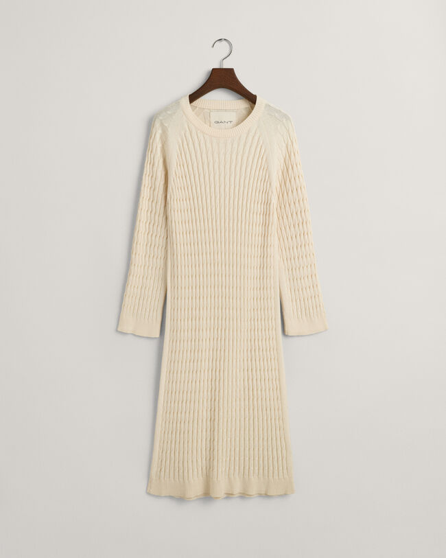 Cable Knit Crew Neck Dress