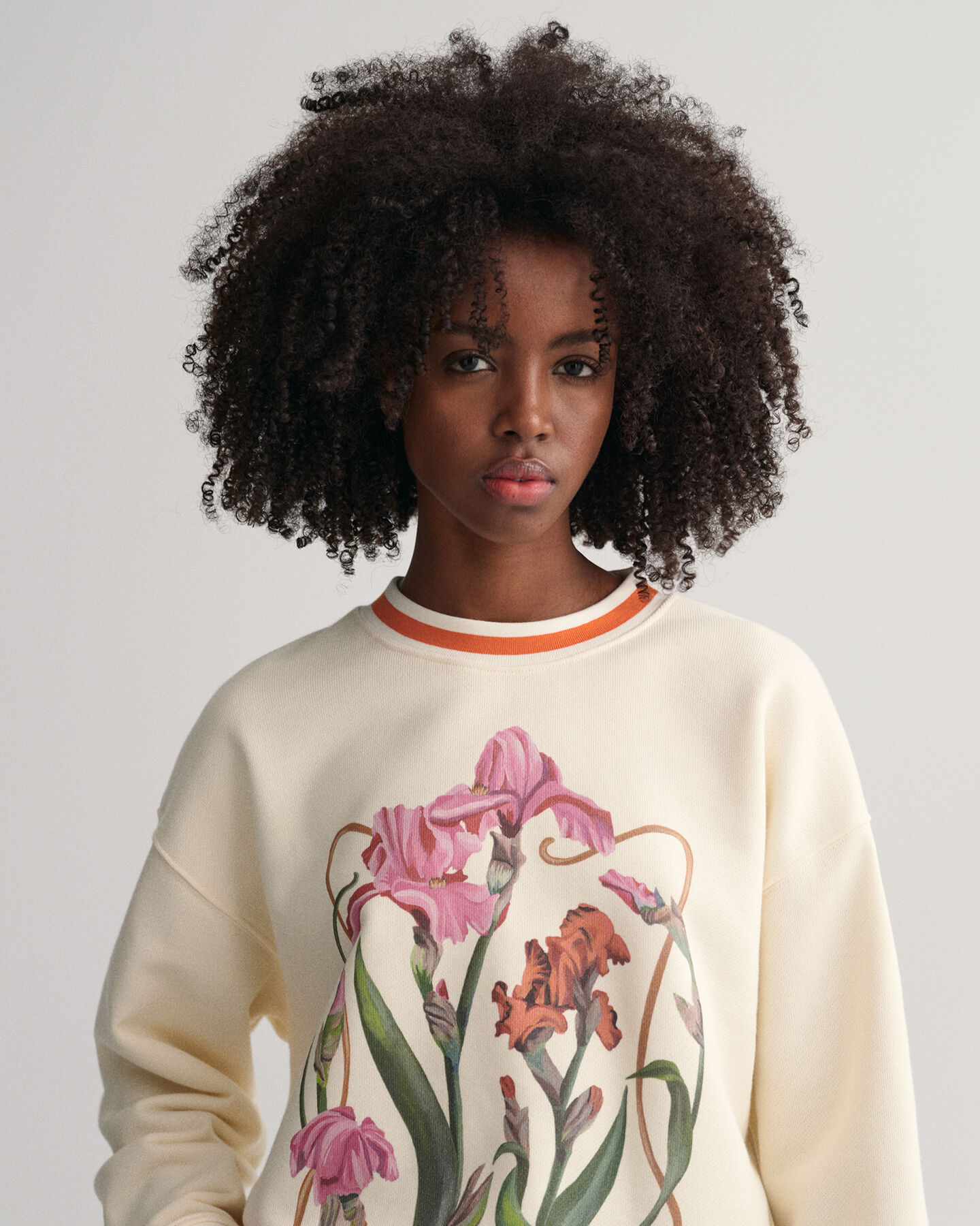 Iris Print Crew Neck Sweatshirt