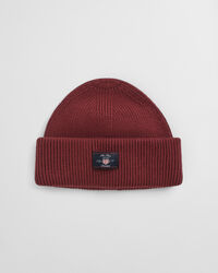 Ribbed Cotton Blend Beanie