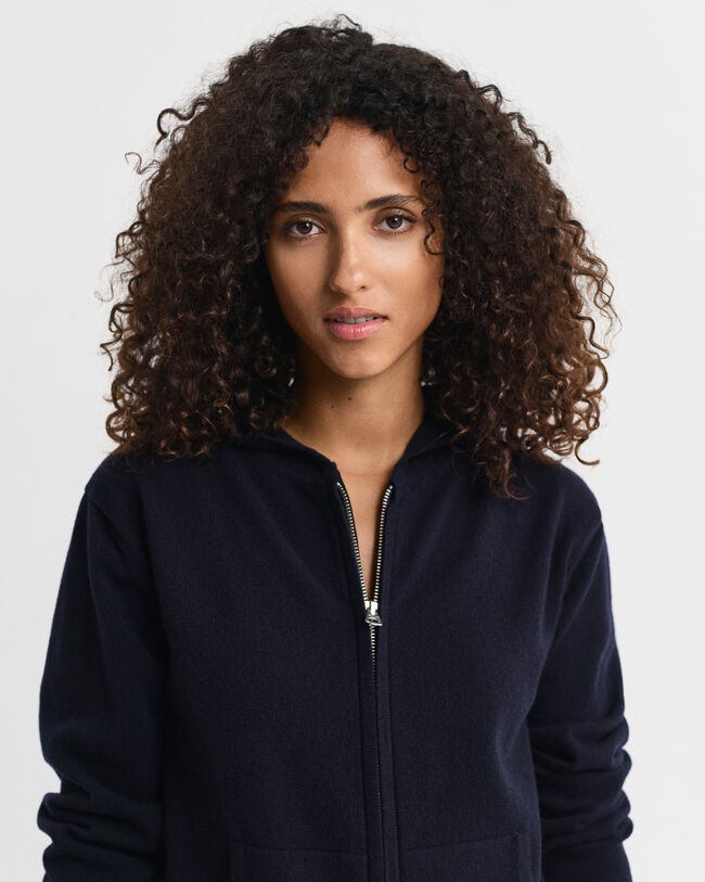 Superfine Lambswool Zip Hoodie