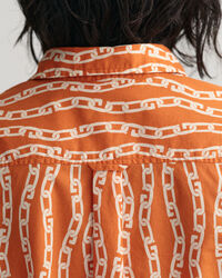 Regular Fit Chain Print Cotton Voile Shirt