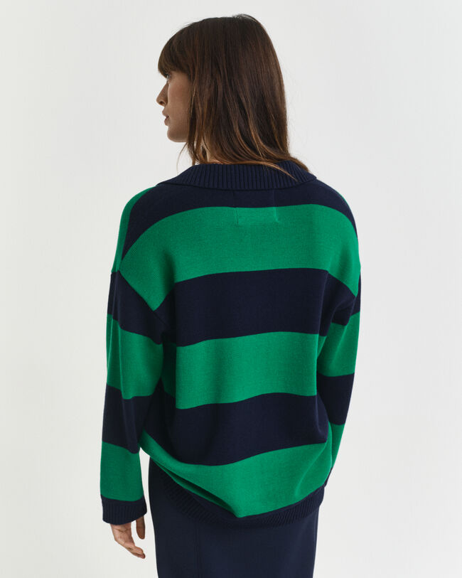 Striped Knitted Rugger