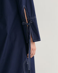 Contrast Stitch Shirt Dress