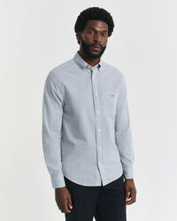 Regular Fit Micro Checked Classic Poplin Shirt
