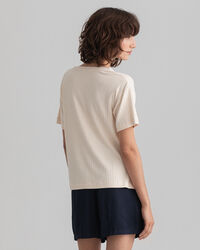 Detail Slit Long-Short Sleeve T-Shirt