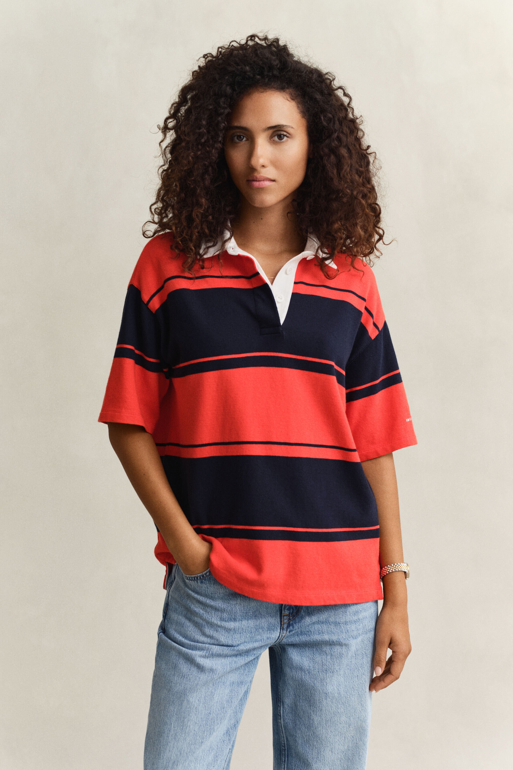Barstriped Short Sleeve Heavy Rugger