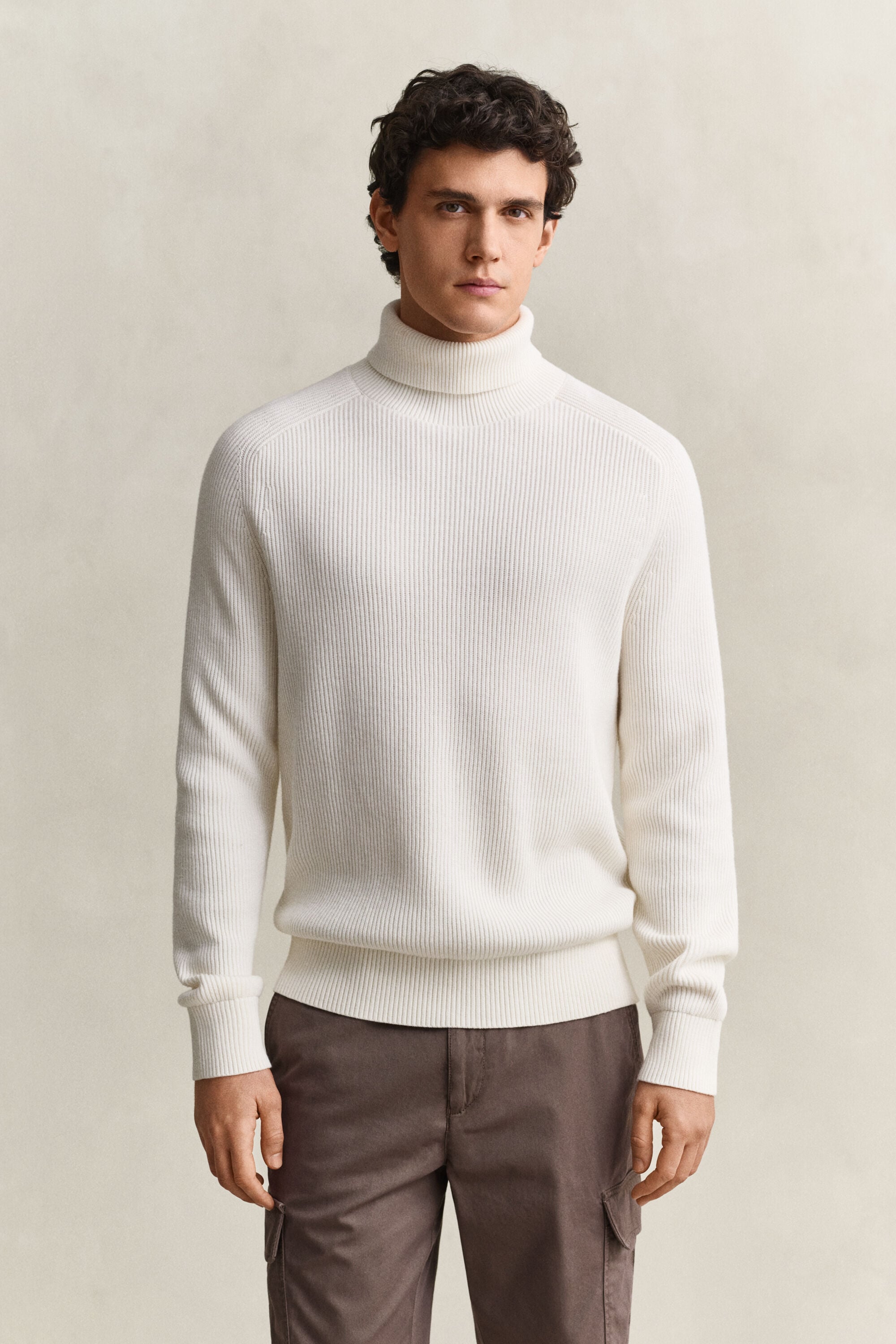 Cotton Merino Turtleneck