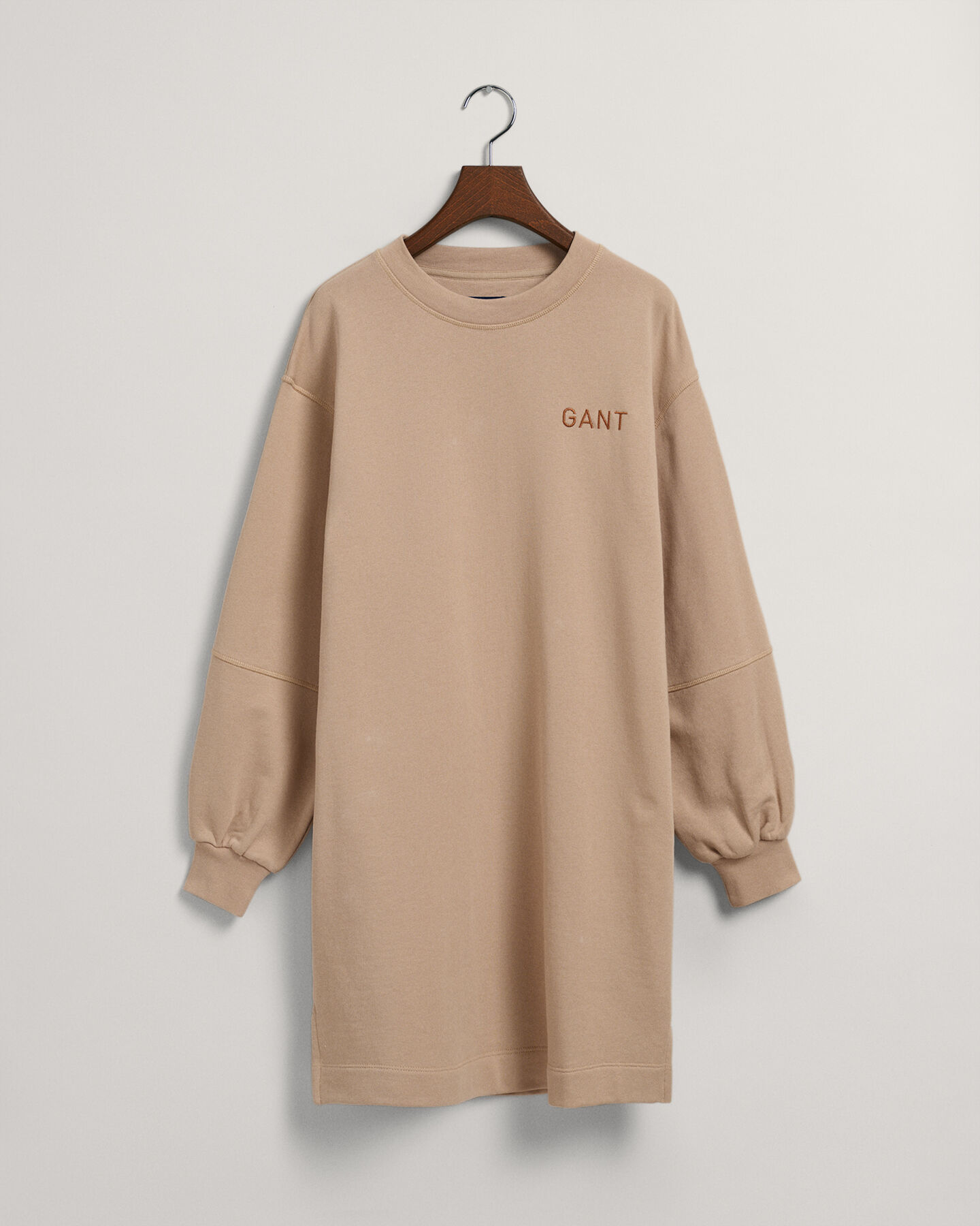 Logo Volume Long Sleeve Dress