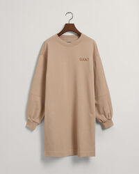 Logo Volume Long Sleeve Dress