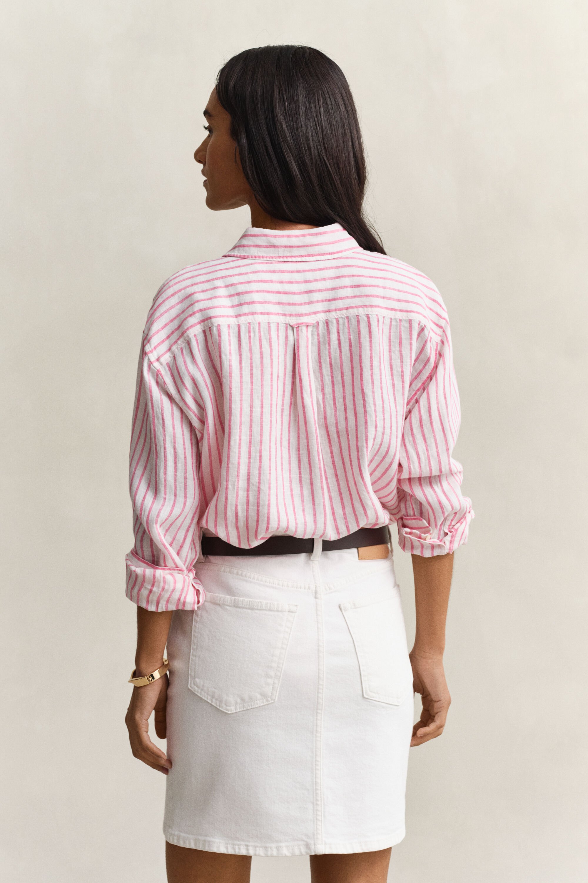 Relaxed Fit Striped Linen Shirt