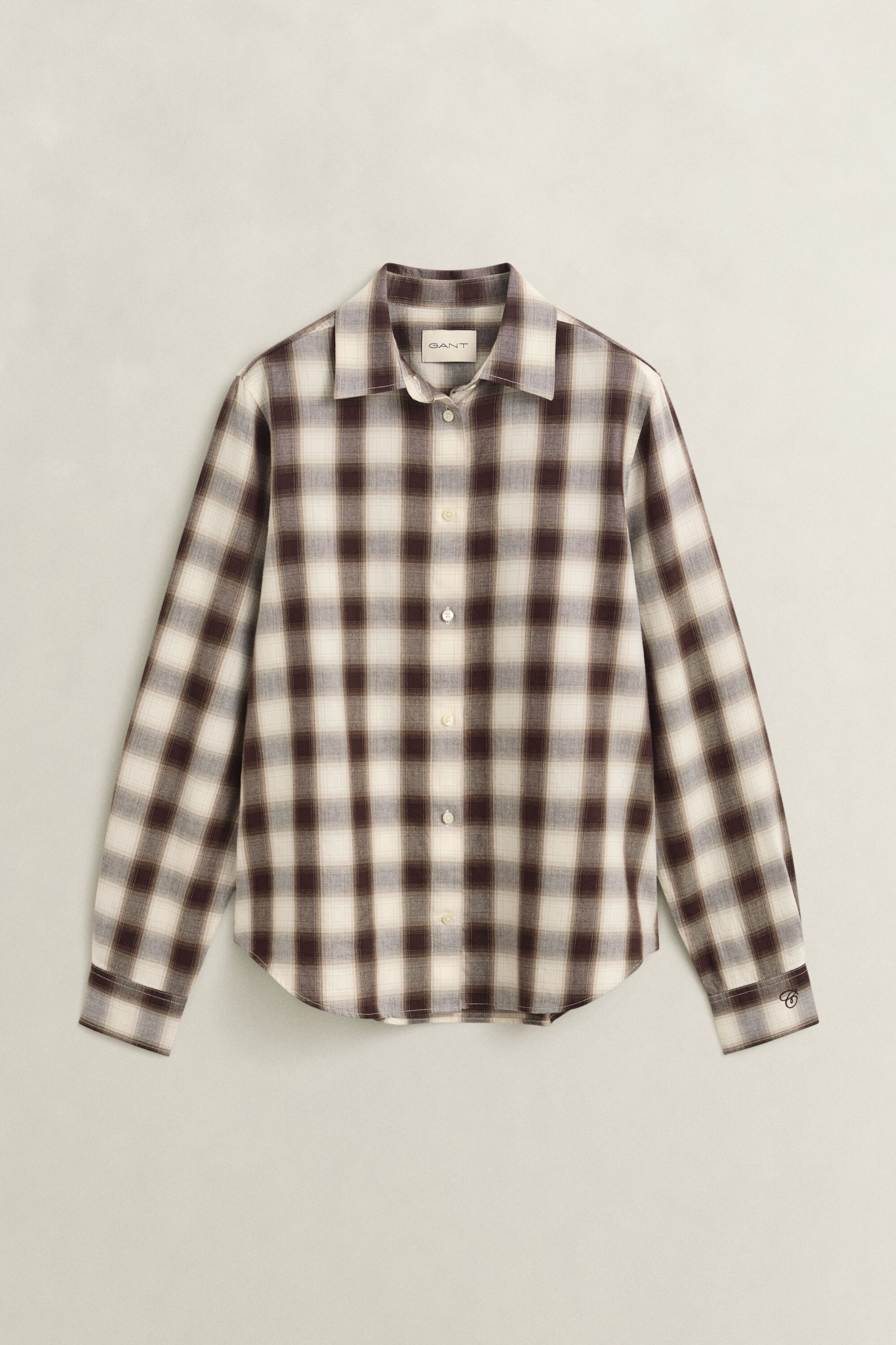 Regular Flannel Shirt — DEEP BROWN