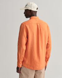 Regular Fit Garment-Dyed Linen Shirt