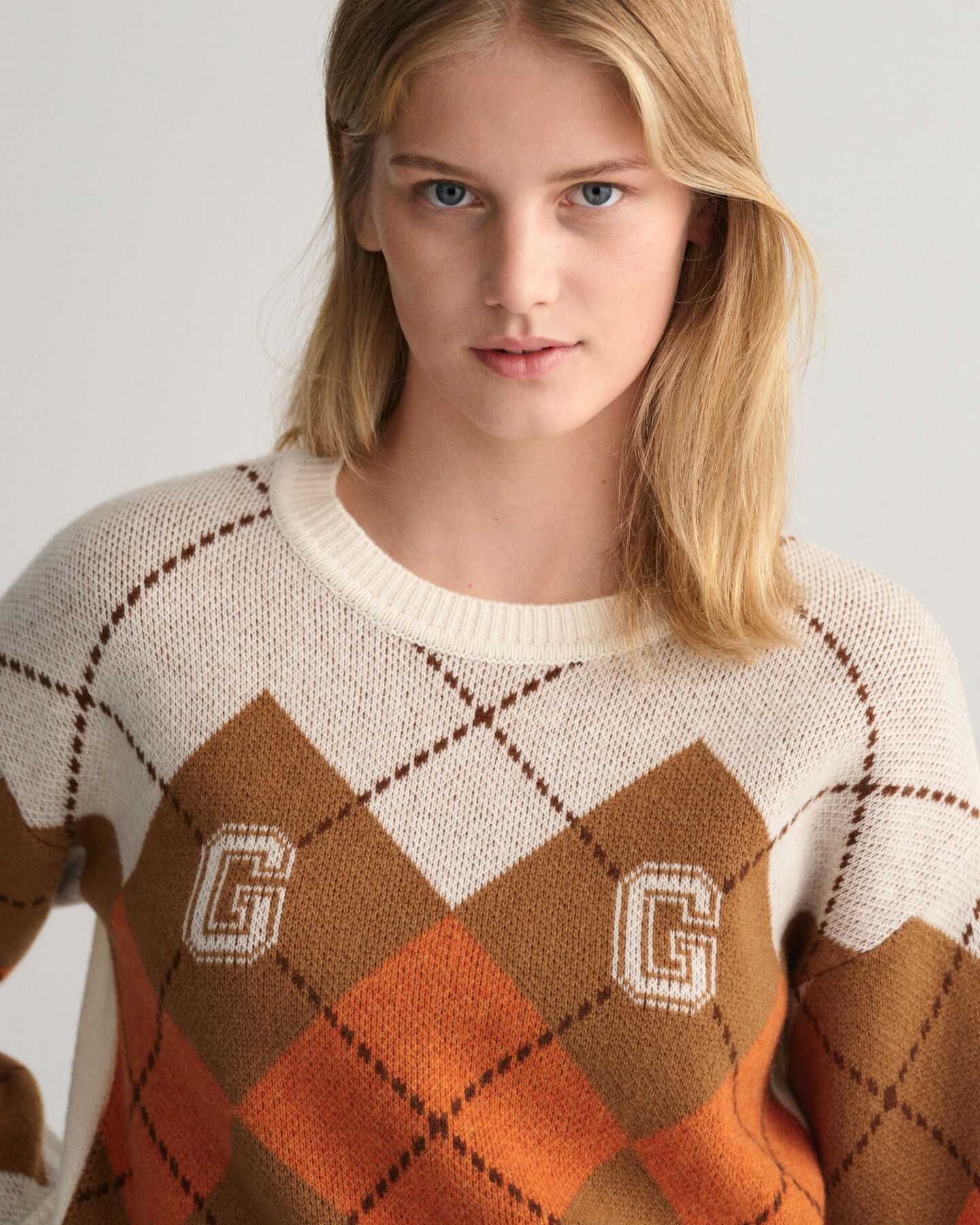 Argyle Crew Neck Sweater